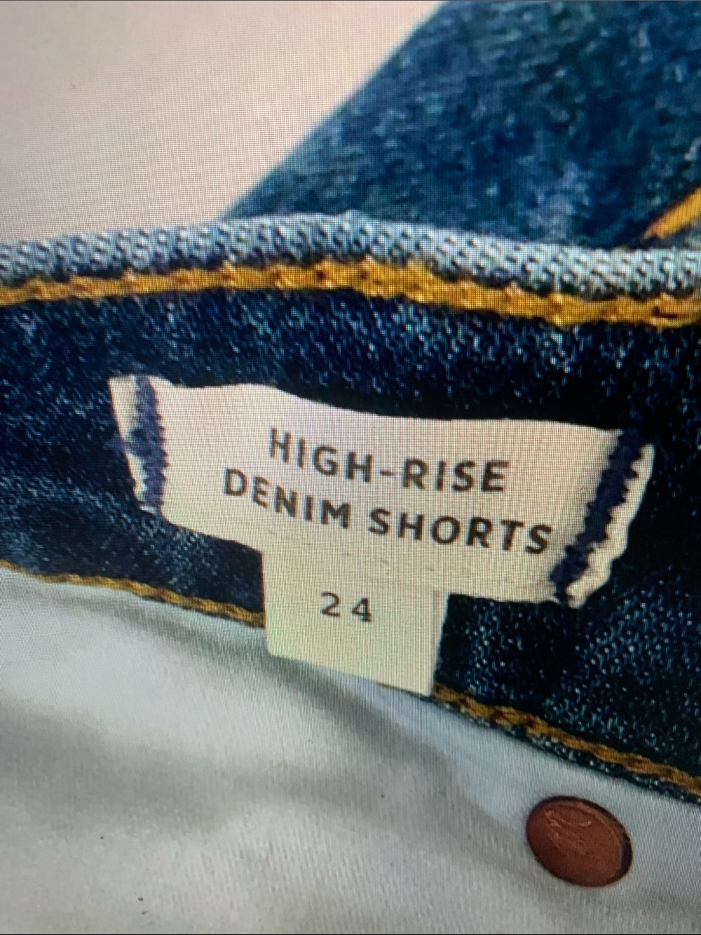 Madewell Blue Rolled Hem Distressed Denim Shorts - Picture 4 of 4
